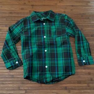 Boys Garanimals  5T Long sleeve button down plaid shirt